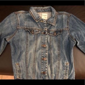 Old navy blue jean jacket